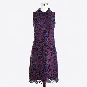 NWT J crew navy and red lace dress size 8